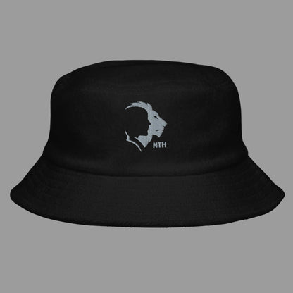 Unstructured terry cloth bucket hat „Lion“