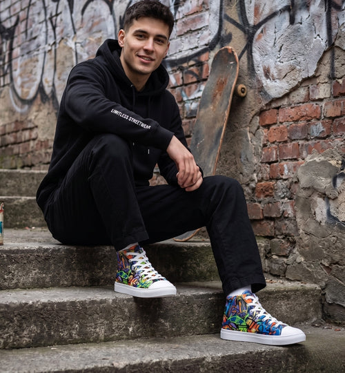"Urban Graffiti" High Top Canvas