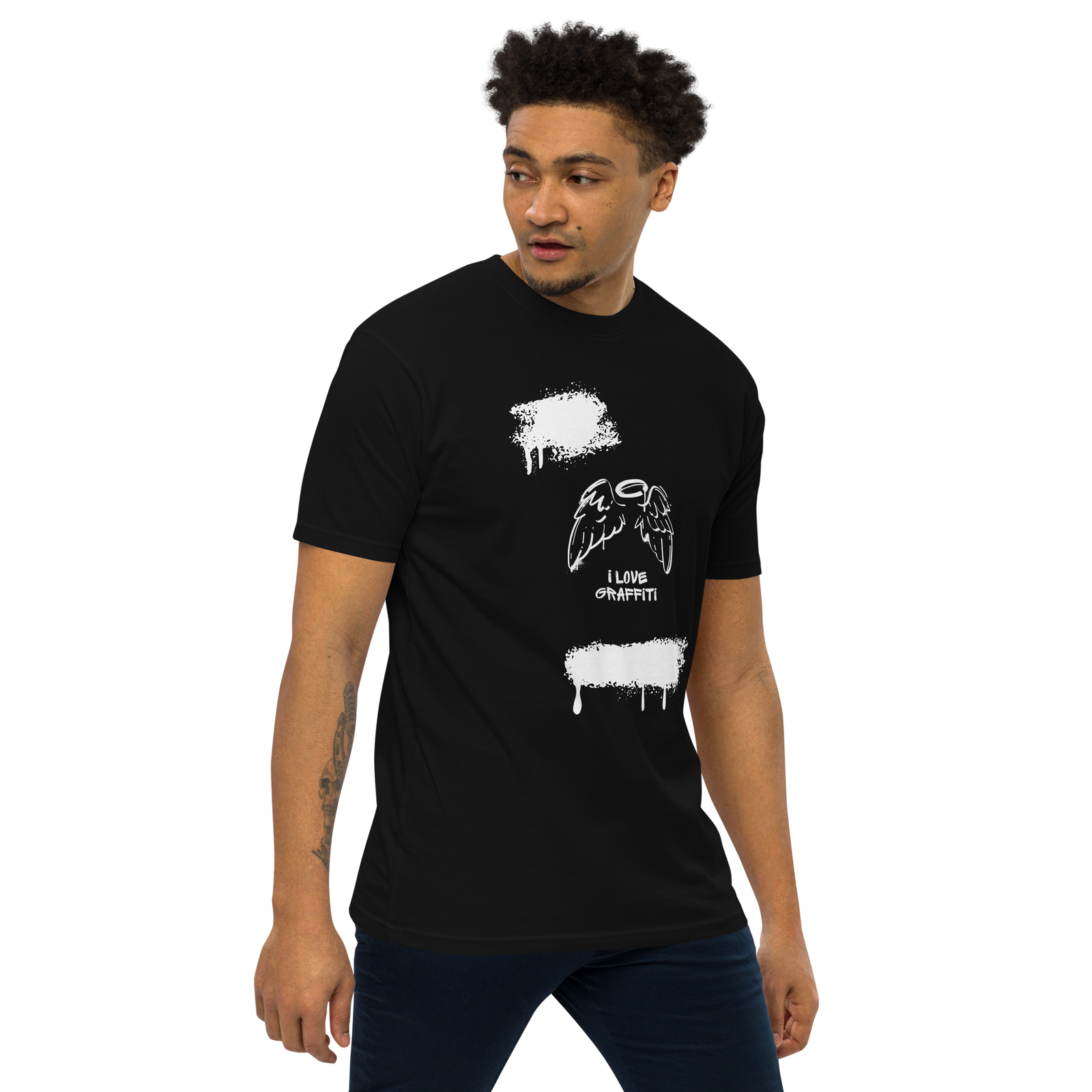 "Ich liebe Graffiti" Schweres T-Shirt
