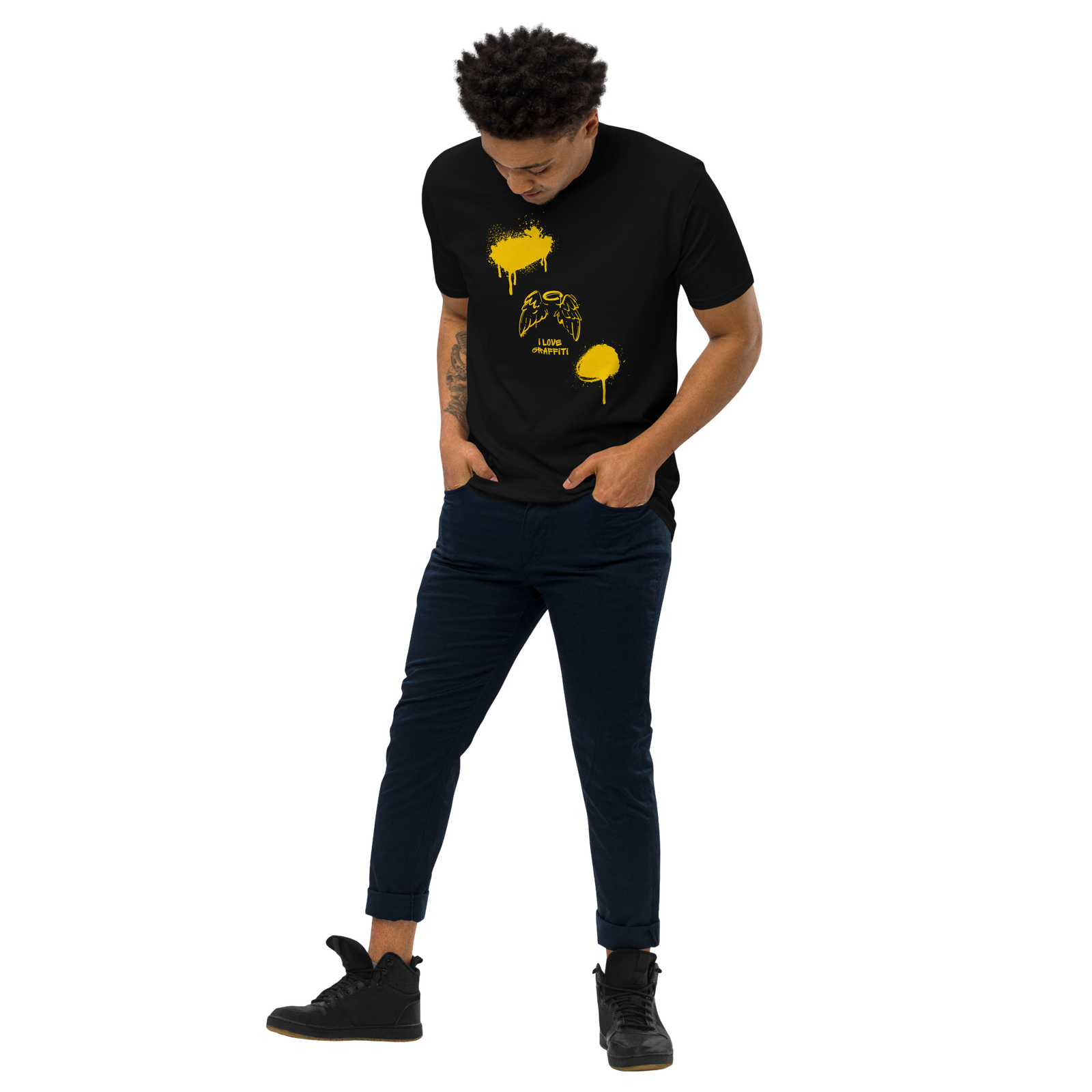 "Ich liebe Graffiti" Schweres T-Shirt